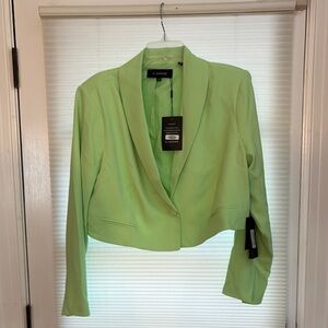 11 Honore NWT Size 14 Ariel Cropped Blazer in Paradise Green
